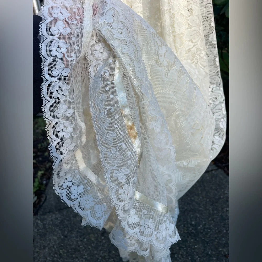 VTG 70s Gunne Sax Romantic Renaissance Bridal Collection Lace Wedding Dress sz11 - Picture 15 of 15
